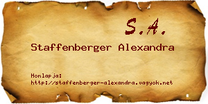 Staffenberger Alexandra névjegykártya